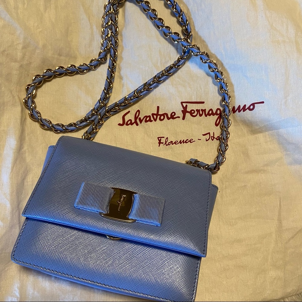 Cute Salvatore Ferragamo blue mini bag
